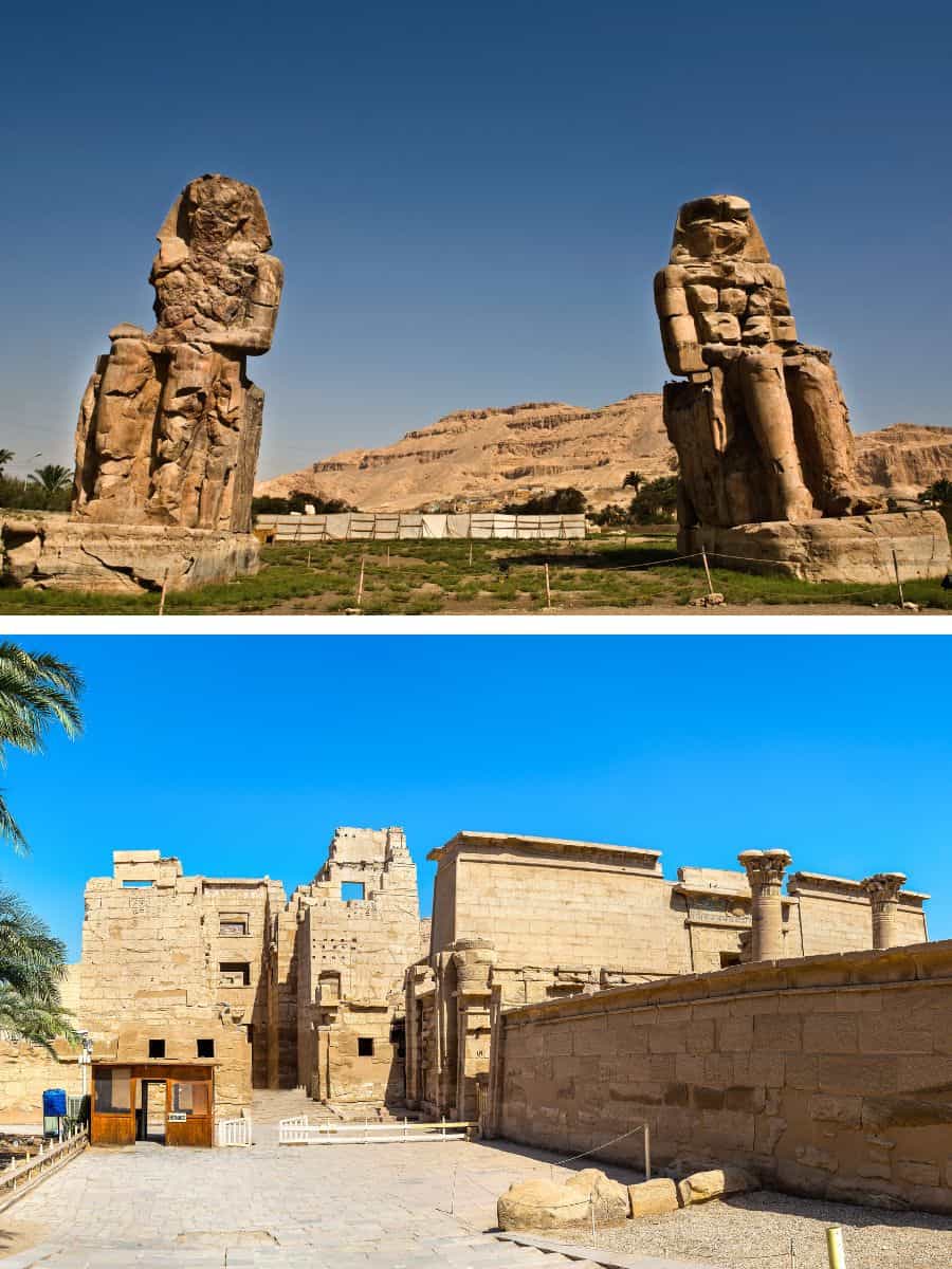 Statues in Karnak temple in Luxor, Egipt