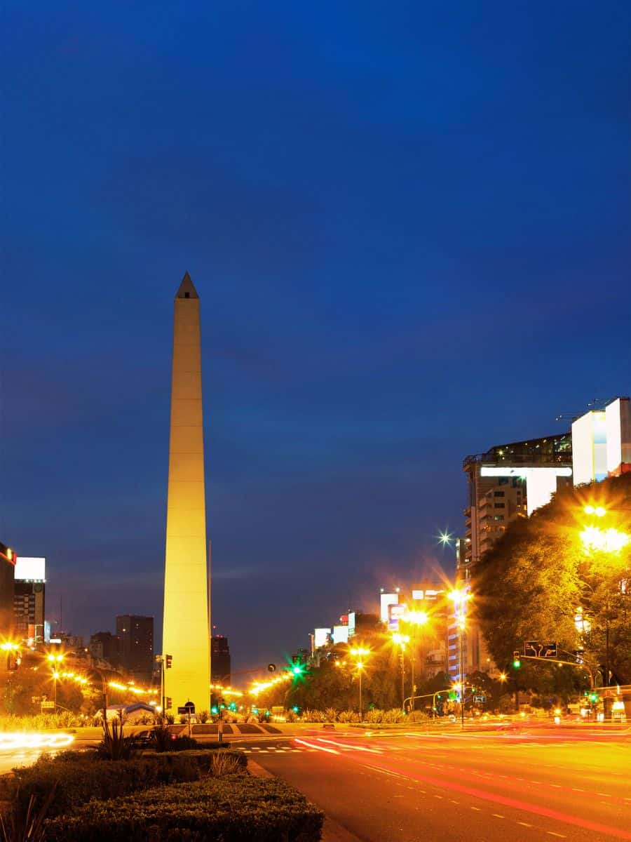 Buenos Aires city at night, Argentina, Latin America
