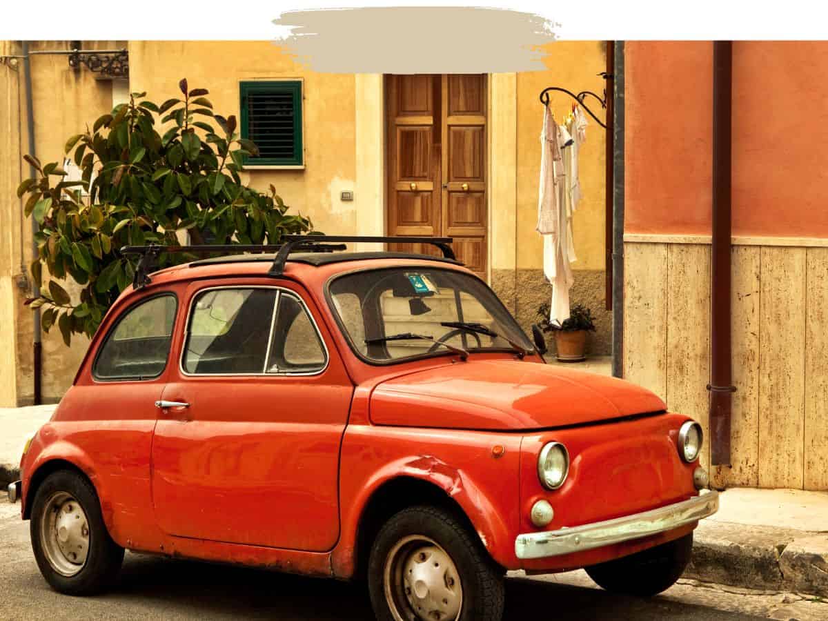 Red Fiat in Italy