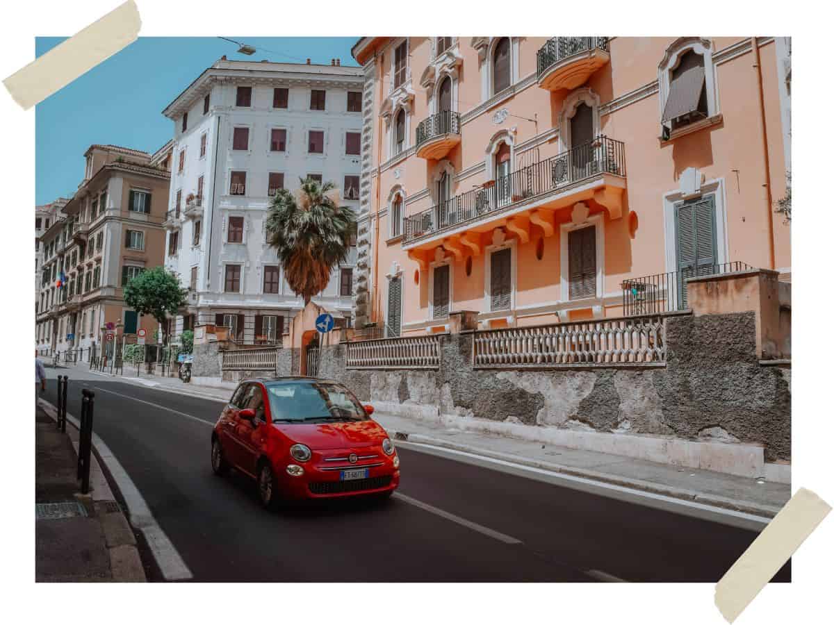 Exploring Rome in a Fiat 500, Italy