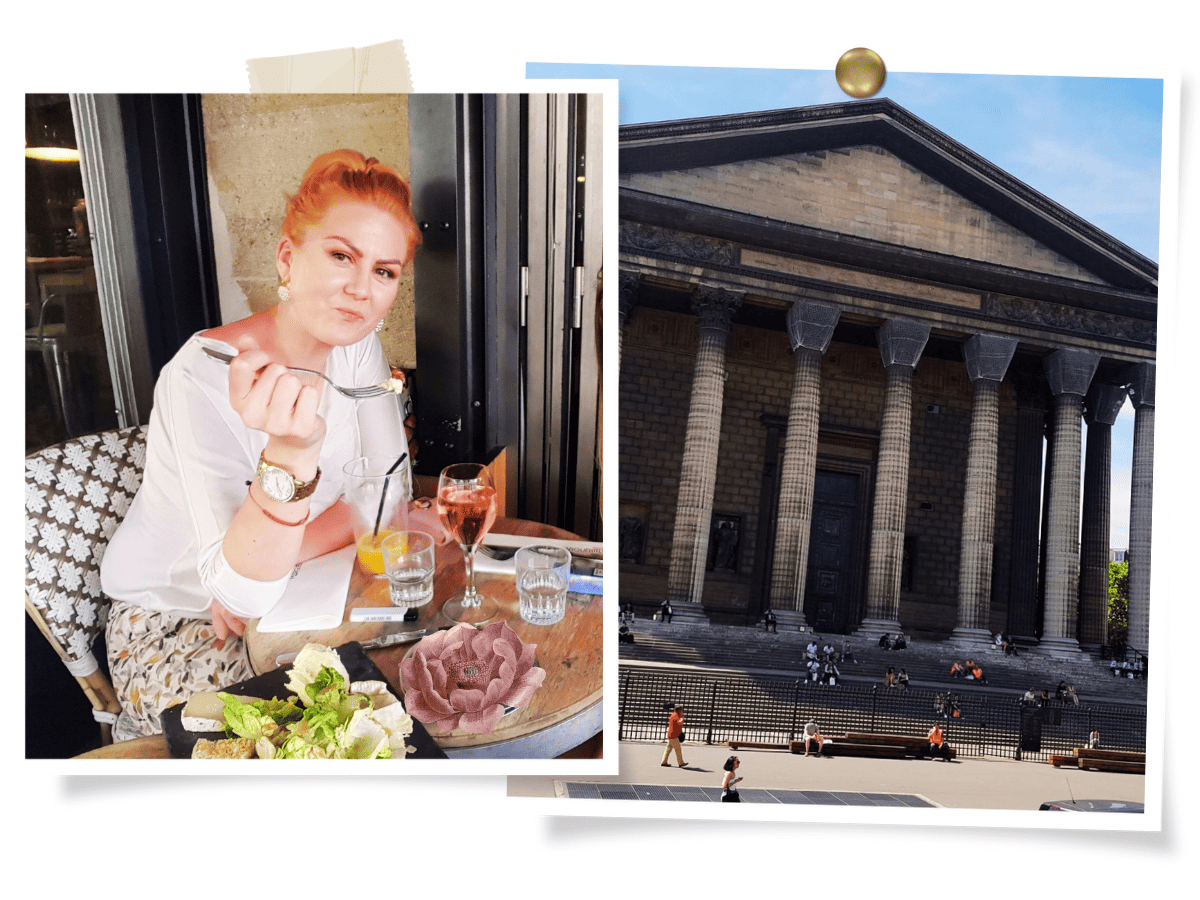 Lunch at Parisienne cafes newar Notre Dame, Paris, France