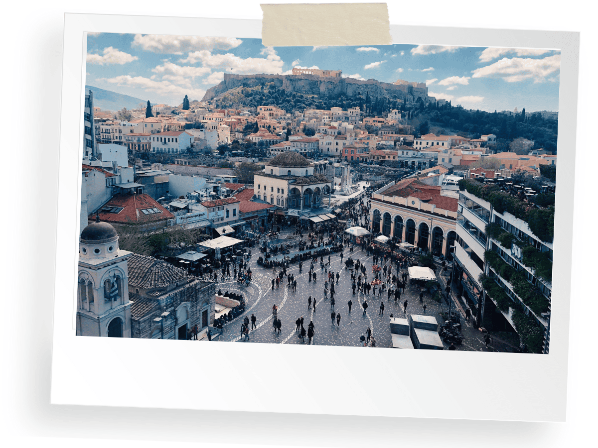 Seeing Athens City Center from Rooftop