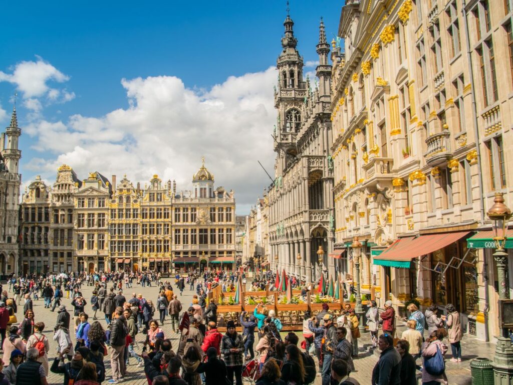 Brussels downtown in a sunny day