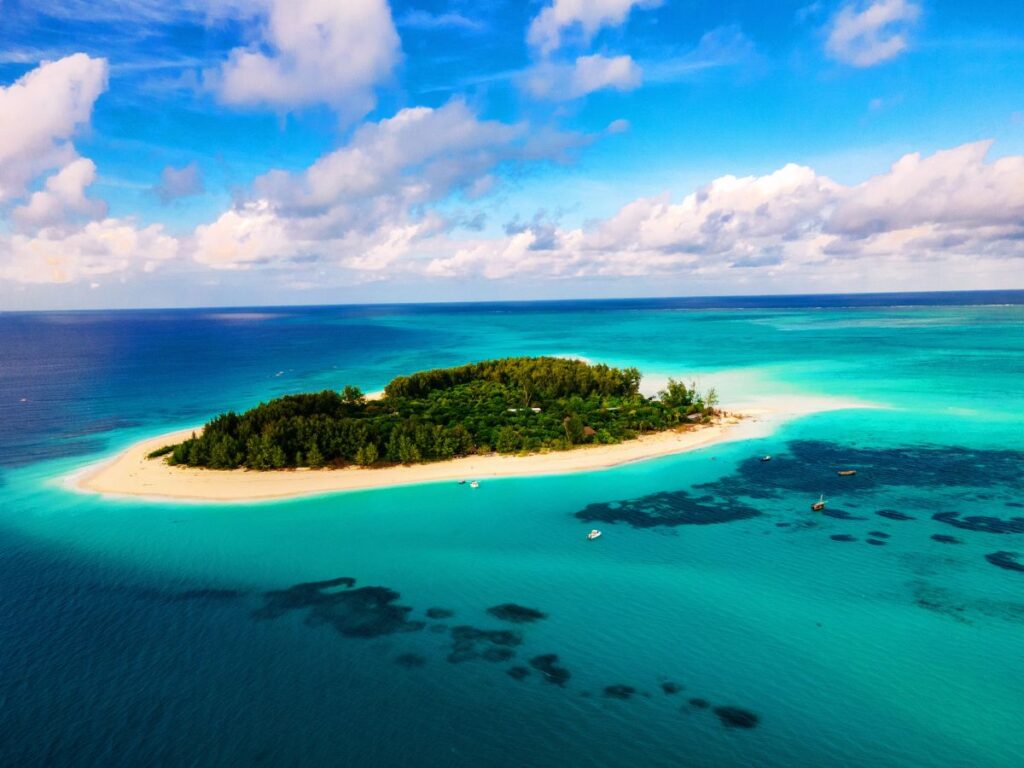 Greek Island seen from above