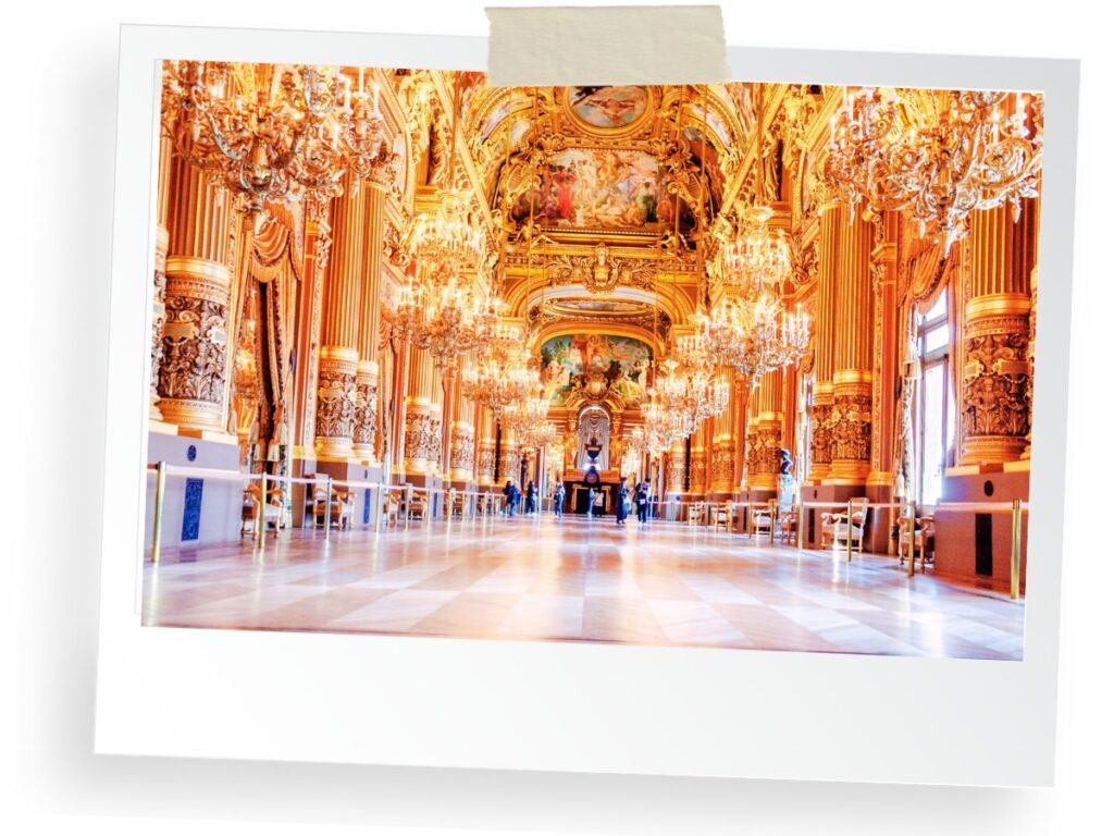 Palais Garnier view inside foyer, Paris, France