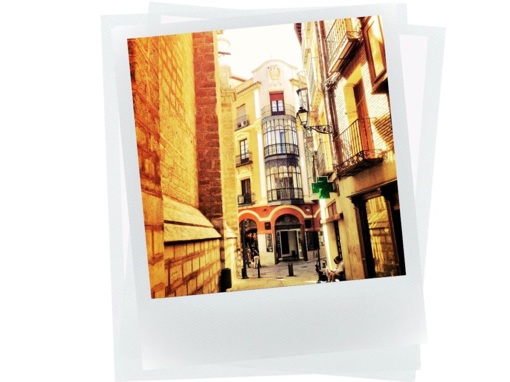 streets and buildings old town Toledo, Spain