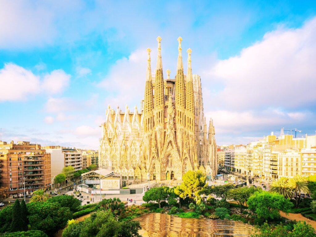 Sagrada Familia view from balcony, best hotels near Sagrada Familia, Barcelona, Spain