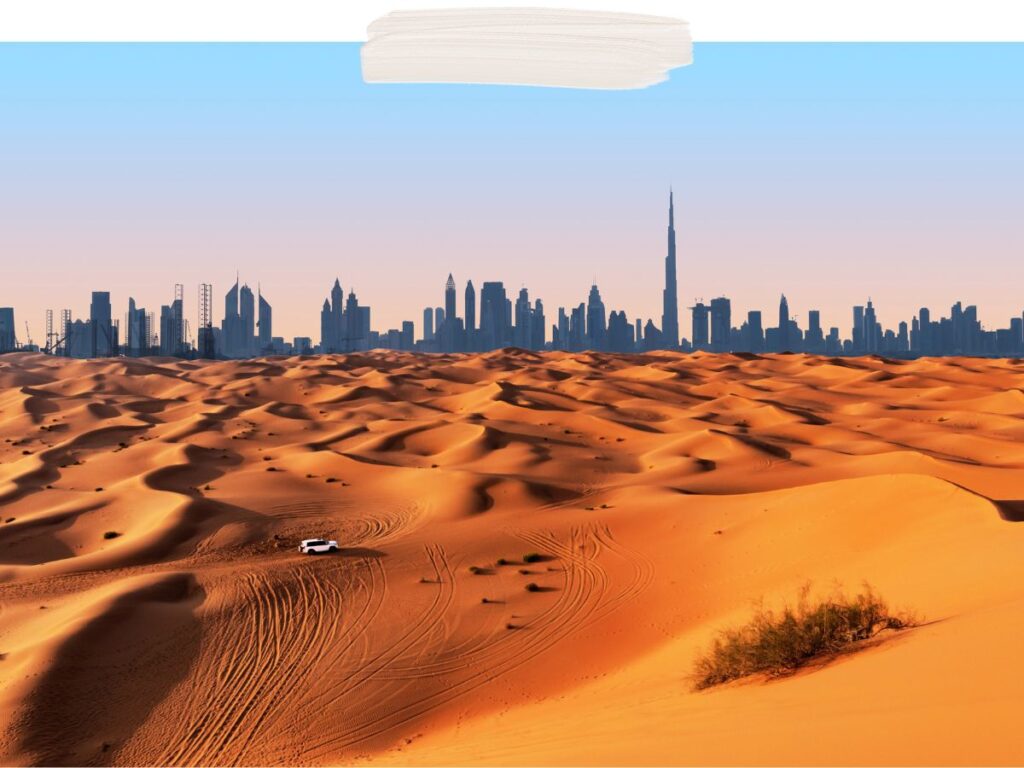 Overall Cheap Things to Do in Dubai, Dubai view from desert