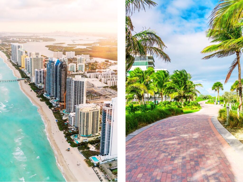 Miami Beach view from air