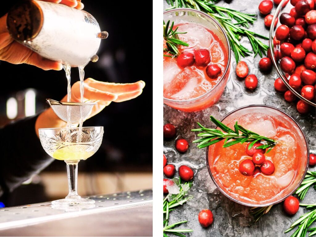 delicious cocktails prepares in a nightclub in Miami Beach