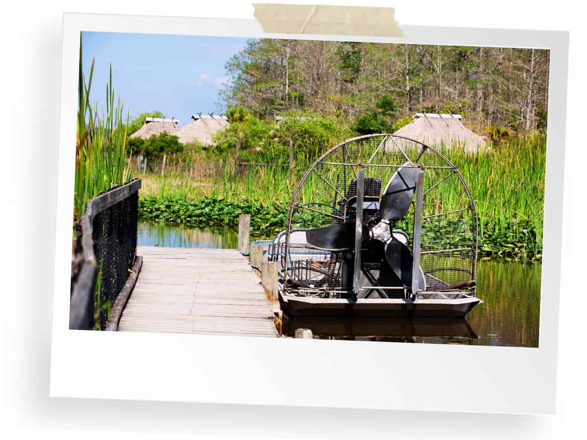 Airboat in Everglades, Miami