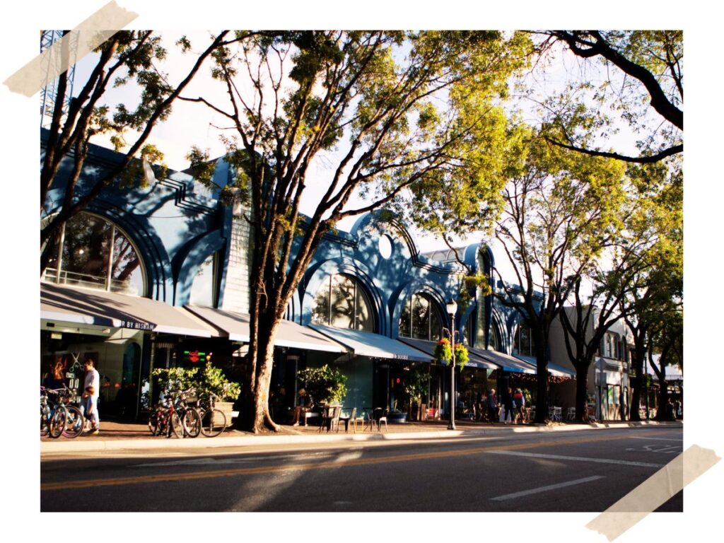 Shopping street in Miami