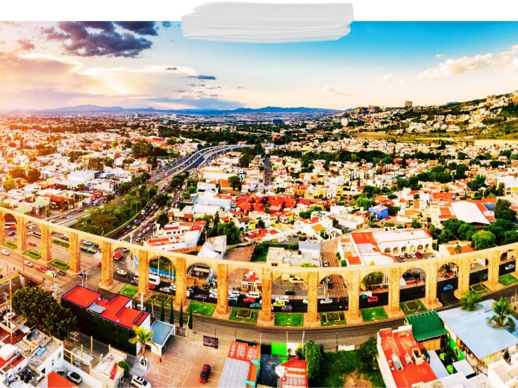 Aerial view of Santiago de Queretaro