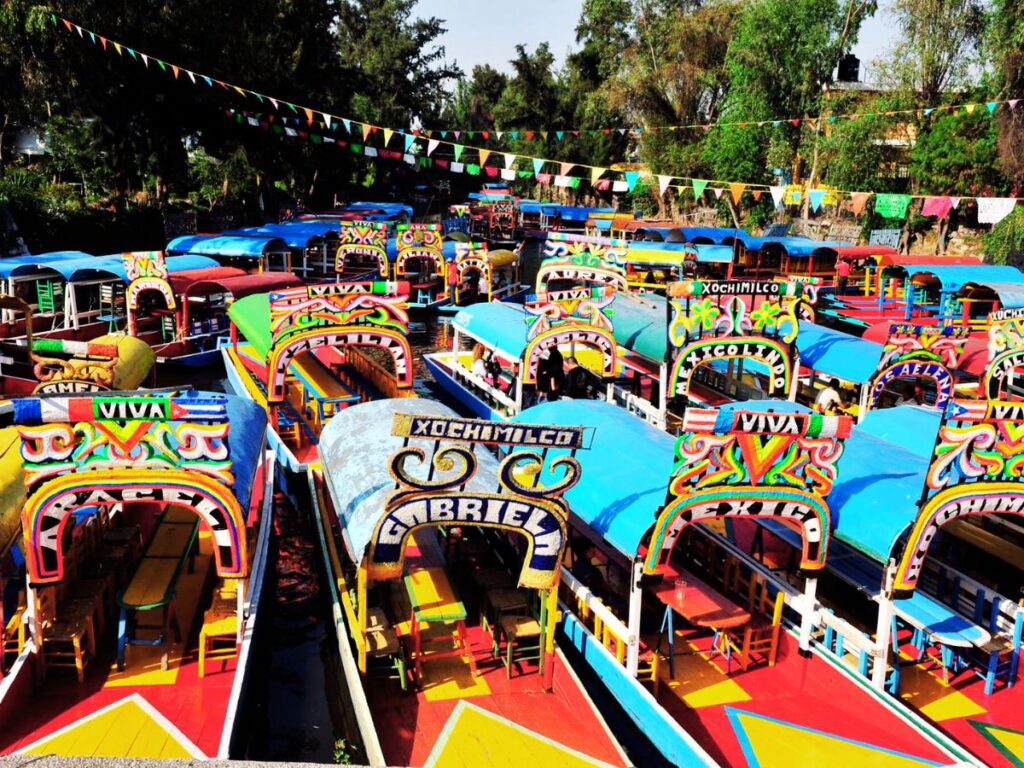 Xochimilco Market traditional mexican textile