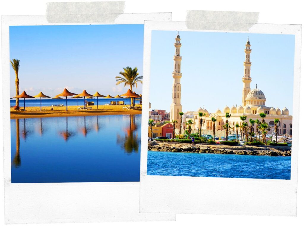 Beach and the Mosque, Ridiculously Beautiful Photo Hotspots in Hurghada