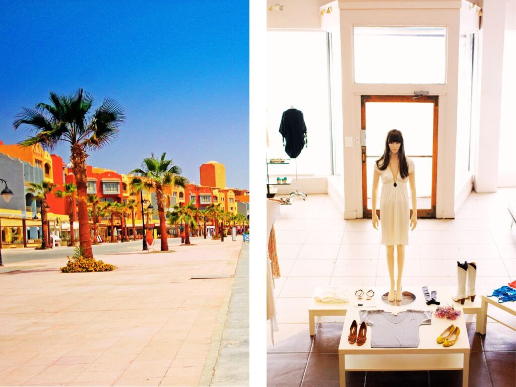 Browsing Marina shops of Hurghada, Egypt