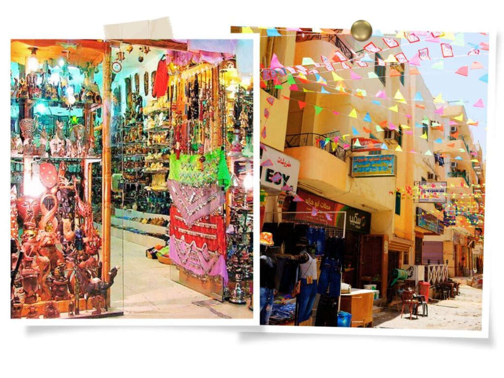 Buying handmade souvenirs in Hurghada, Egypt