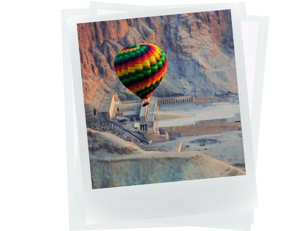 Hot air balloon ride over Hatshepsut temple, Egypt