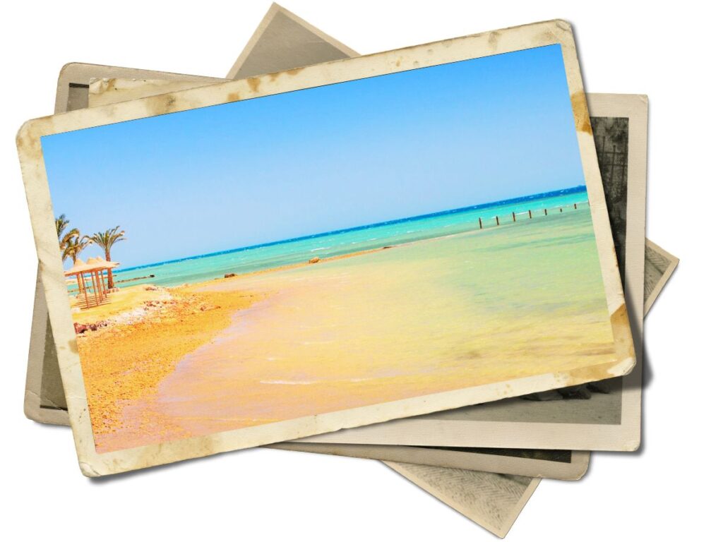 Pristine beach in Hurghada, Egypt