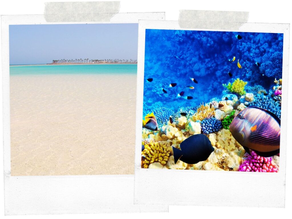 Remote beaches and snorkeling in Hurghada, Egypt