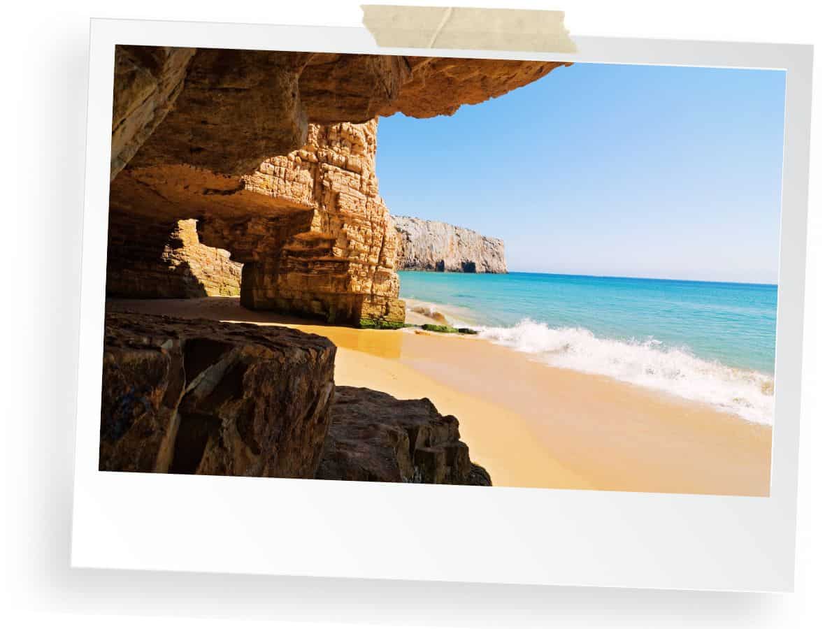 Sunny day at the beach in Albufeira