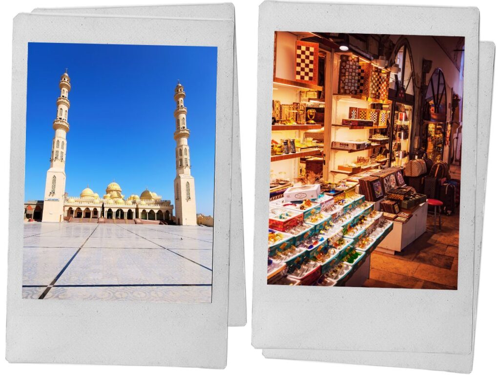 Taking pictures of the Mosque in Hurghada City, Egypt