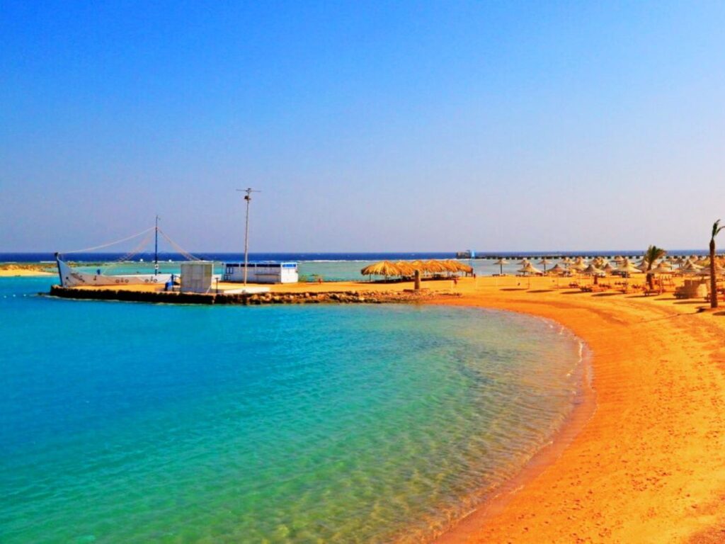 Morning at the beach at Sunrise beach resort in Makadi Bay, Hurghada