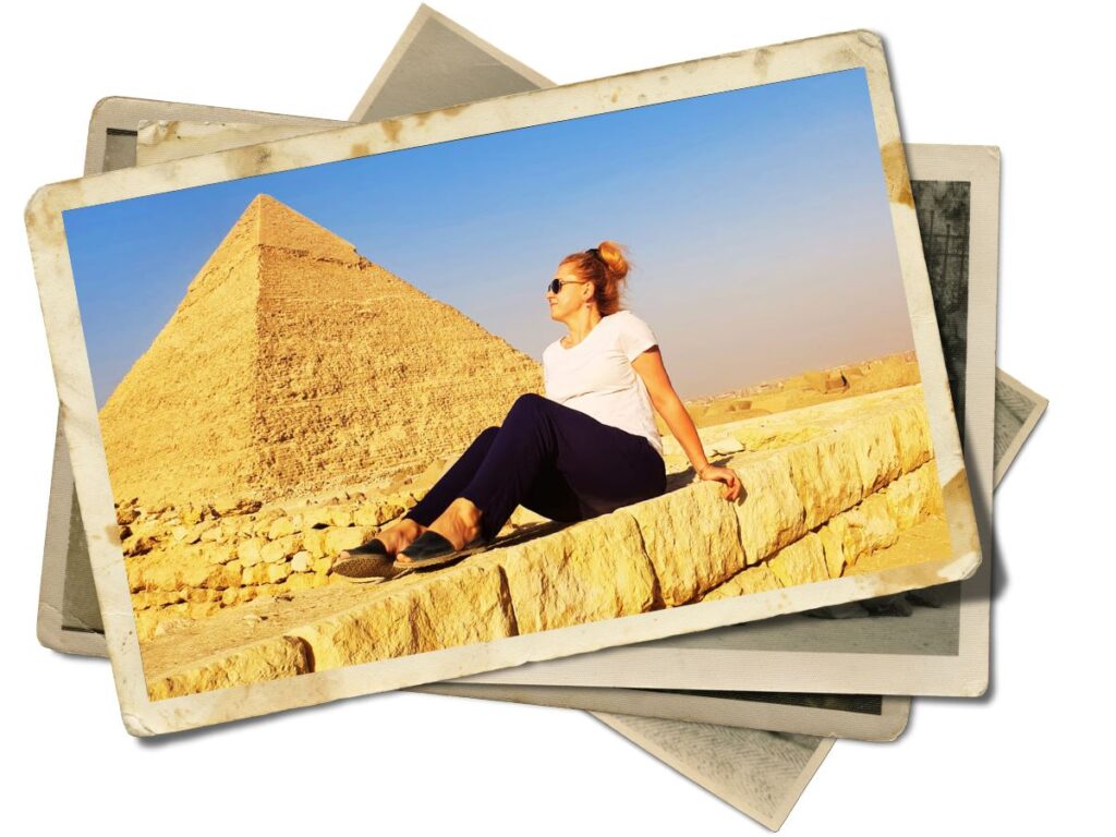 photoshoot in fron of Pyramid of Giza, Egypt