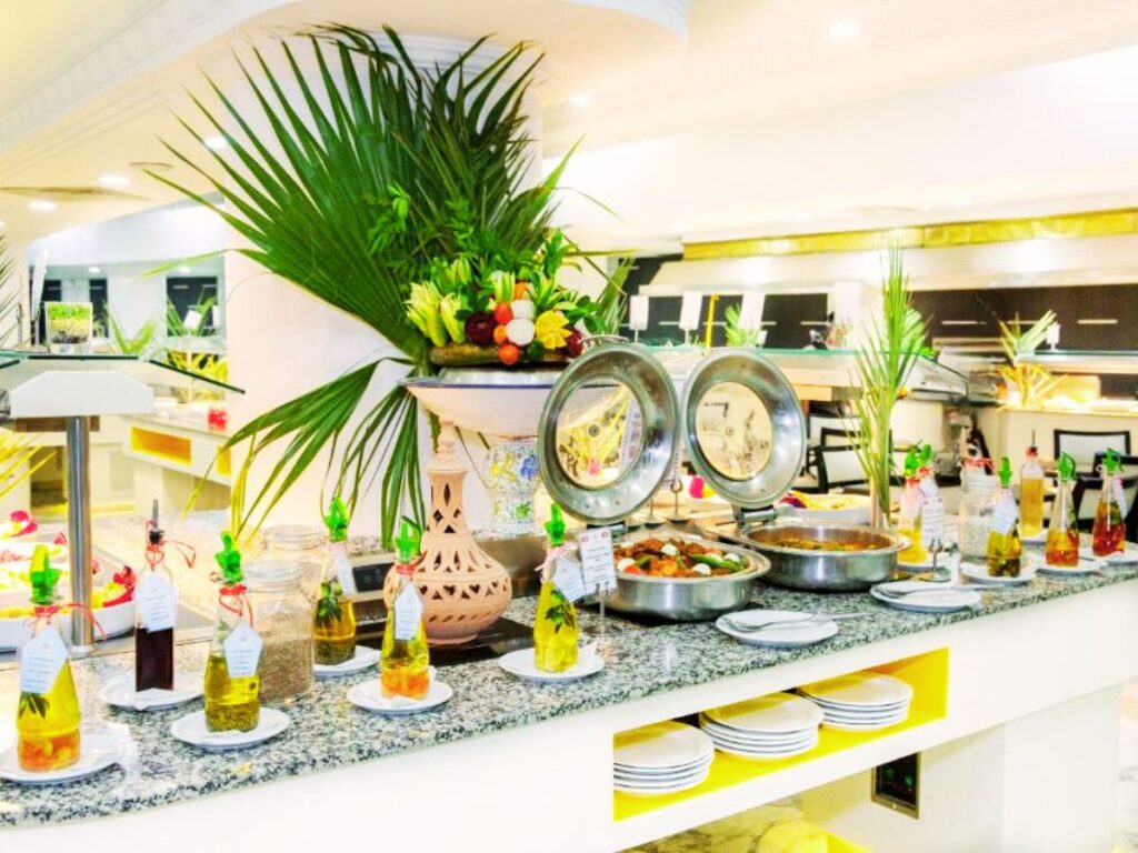 All inclusive buffet in Sousse resort, Tunisia