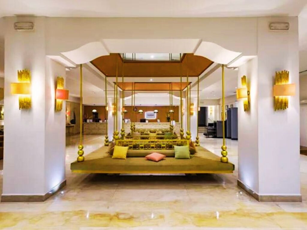 Beach Hotel lobby and entrance in Sousse Tunisia