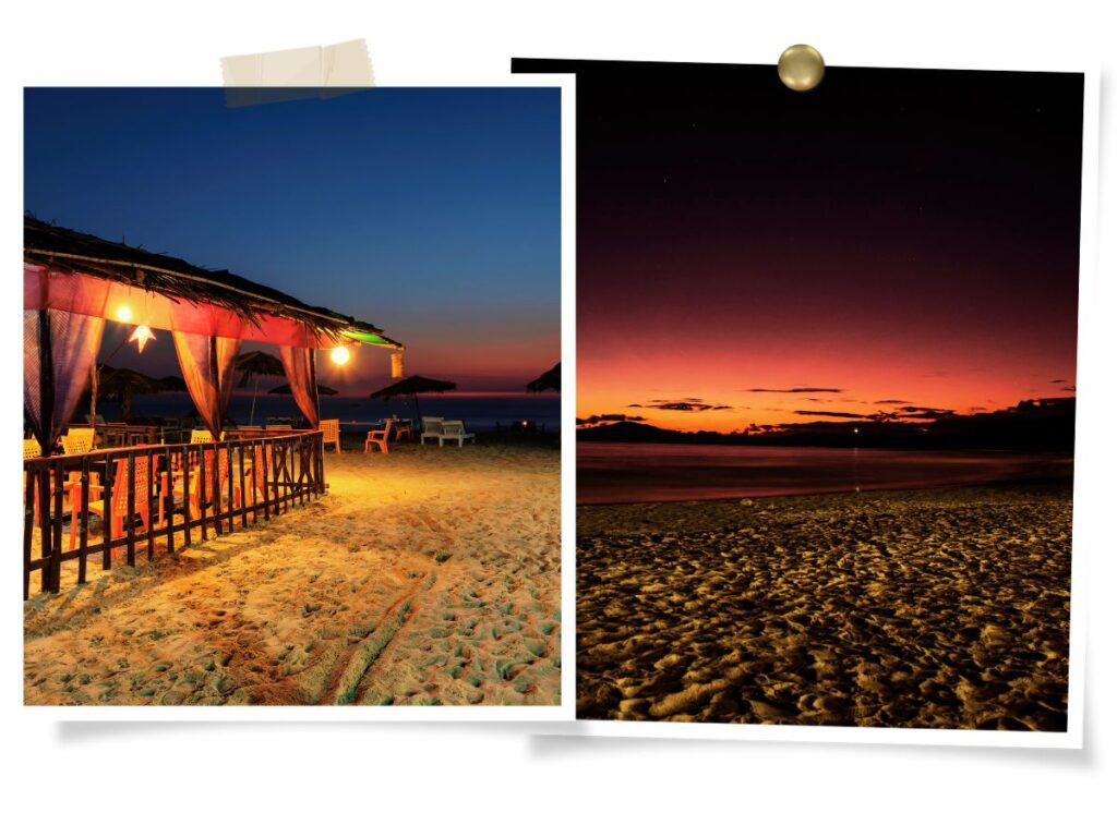 Beach walk at night in Sousse, Tunisia