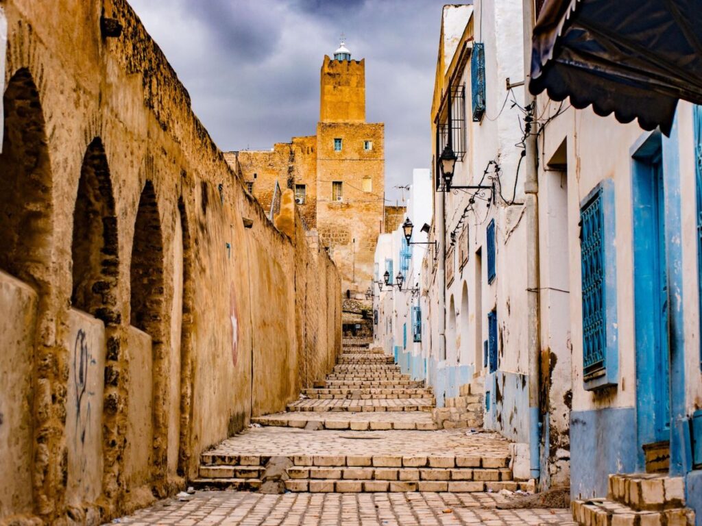 Colbstone streets in Sousse, Tunisia