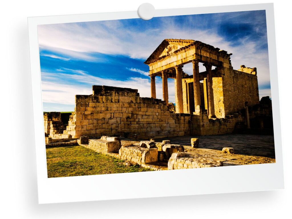 Historical building in Dougga, Tunisia