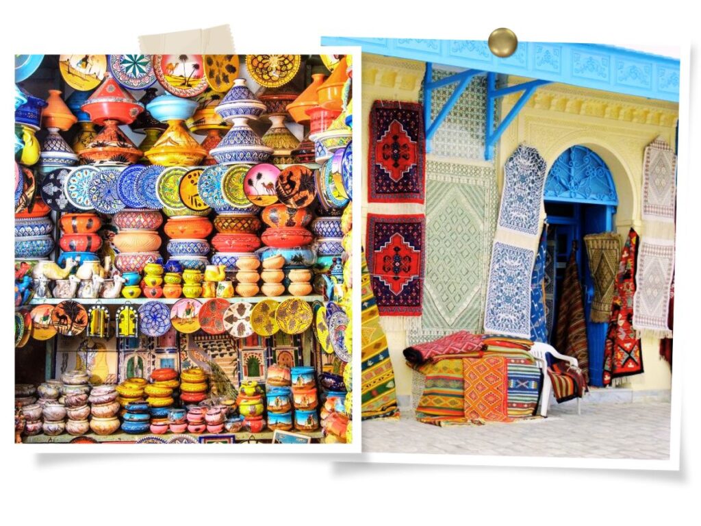 Local souks with handicrafts in Sousse, Tunisia