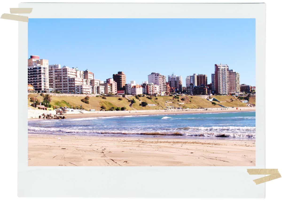 Mar del Plata beach in Argentina
