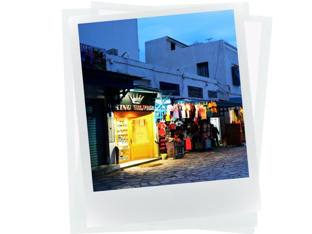 Night shopping on local boutique in Sousse, Tunisia